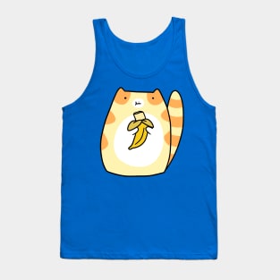 Tabby Cat Eating a Banana Tank Top